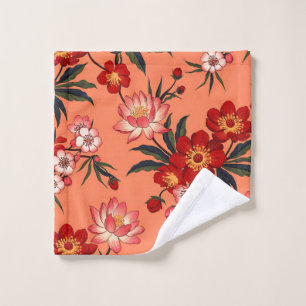 “Tropical Hawaiian Floral  Wash Cloth