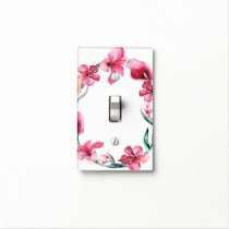 Tropical Hawaiian Flowers Elegant Hibiscus Chic Light Switch Cover