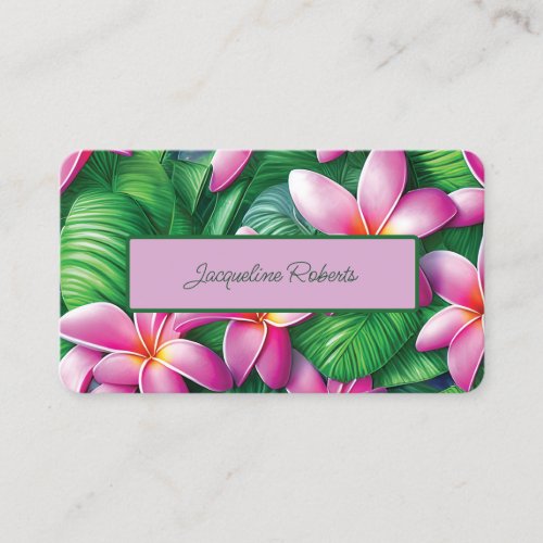 Tropical Hawaiian Flowers Hair Stylist  Business Card