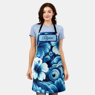 Tropical Hawaiian Flowers Hibiscus Personalized Apron