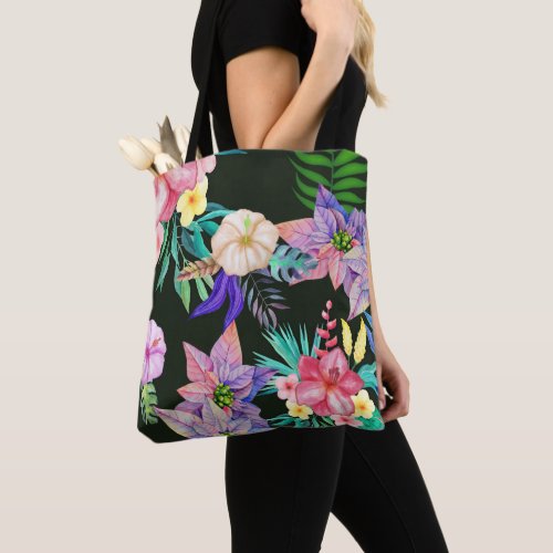 Tropical Hawaiian Flowers  Tote Bag