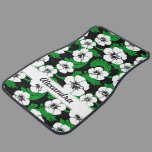 Tropical Hawaiian Hibiscus Floral Black Custom Set Car Mat