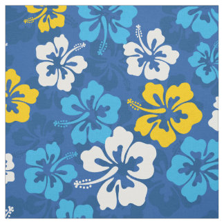 Tropical Hawaiian Hibiscus floral pattern Fabric