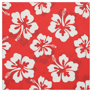 Tropical Hawaiian Hibiscus floral pattern Fabric