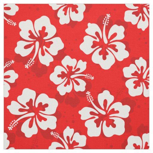 Tropical Hawaiian Hibiscus floral pattern Fabric