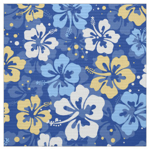 Tropical Hawaiian Hibiscus floral pattern Fabric