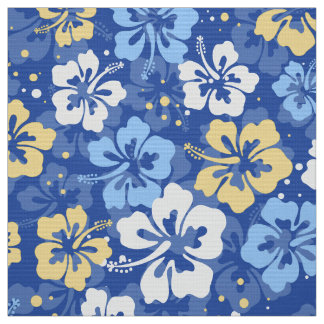 Tropical Hawaiian Hibiscus floral pattern Fabric