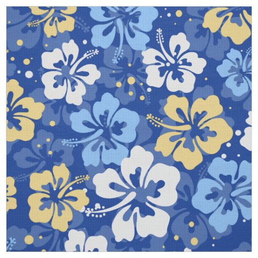 Tropical Hawaiian Hibiscus floral pattern Fabric