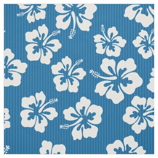 Tropical Hawaiian Hibiscus floral pattern Fabric