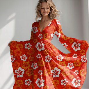 Tropical Hawaiian Hibiscus floral pattern Fabric