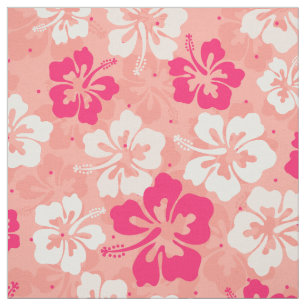 Tropical Hawaiian Hibiscus floral pattern Fabric