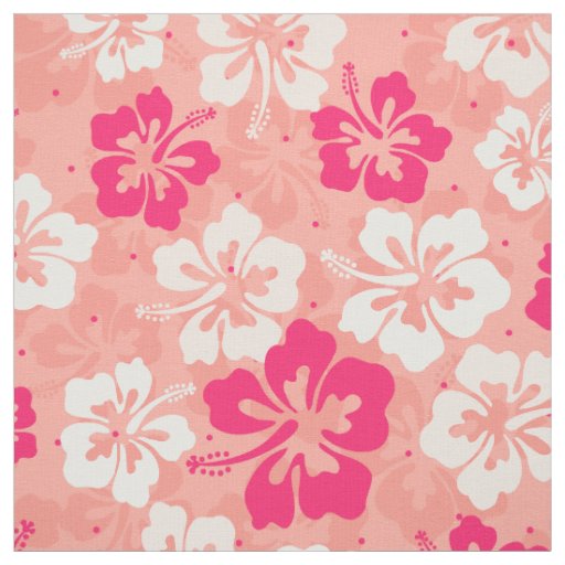 Tropical Hawaiian Hibiscus floral pattern Fabric