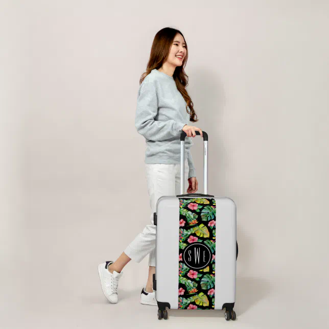 (Custom Personalised) Hawaii Luggage Cover Hibiscus Kanaka Hawaiian Map Shark Ver.01 LT14 main image 1