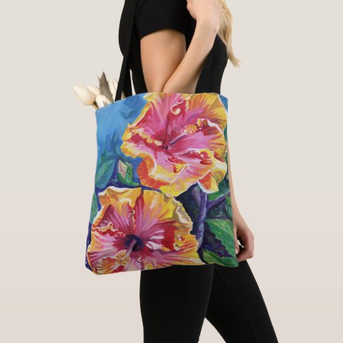 Tropical Hawaiian Hibiscus  Tote Bag