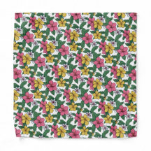 Tropical Hawaiian Hibiscus Wedding Pocket Square