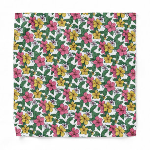Tropical Hawaiian Hibiscus Wedding Pocket Square Bandana