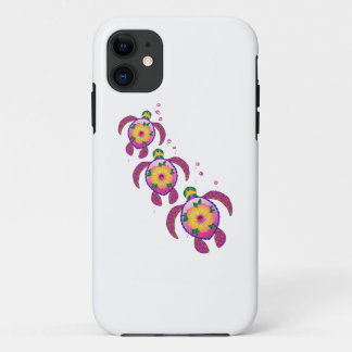 Tropical Hawaiian Honu Turtles iPhone 11 Case