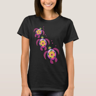 Tropical Hawaiian Honu Turtles T-Shirt