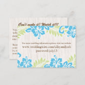 Tropical Hawaiian Info Card Turquoise (Front/Back)