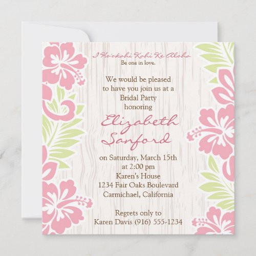 Tropical Hawaiian Invitation