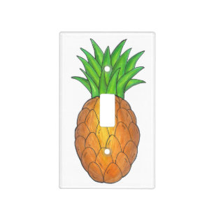 Tropical Hawaiian Island Pineapple Beach Welcome Light Switch Cover
