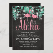 Tropical Hawaiian Luau Beach Birthday Party Invitation (Front/Back)