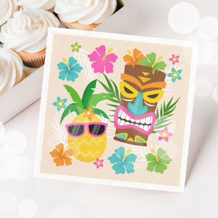 Tropical Hawaiian Luau Birthday Napkins