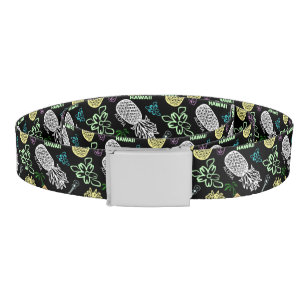 Tropical Hawaiian Luau Pattern Belt