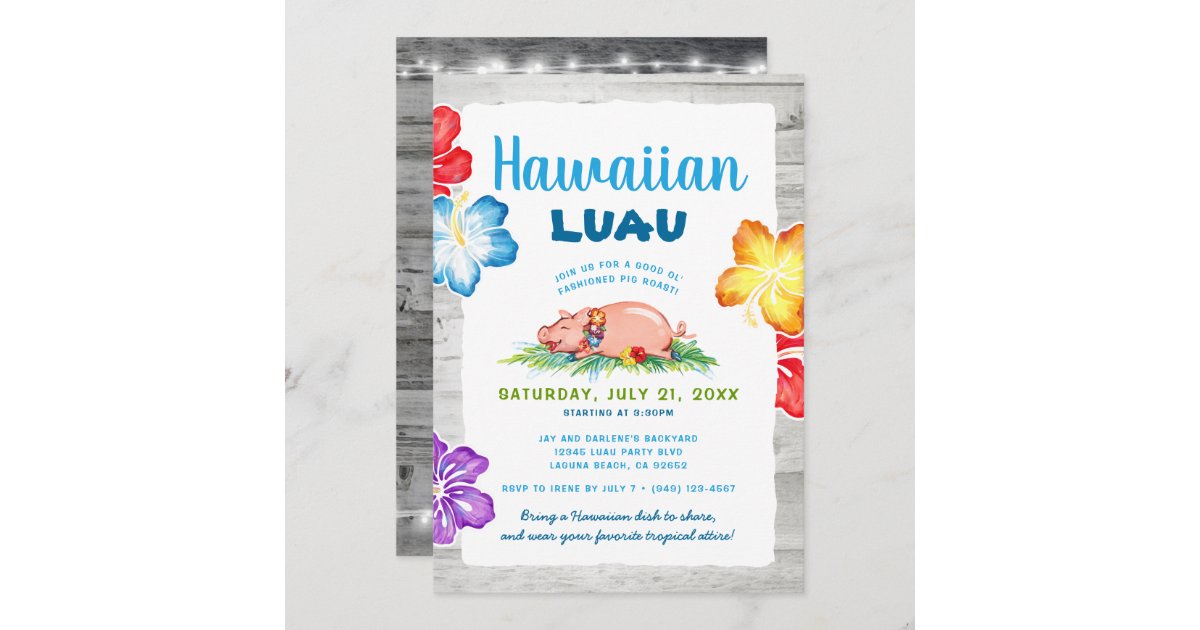 Tropical Hawaiian Luau | Rustic Floral Pig Roast ...