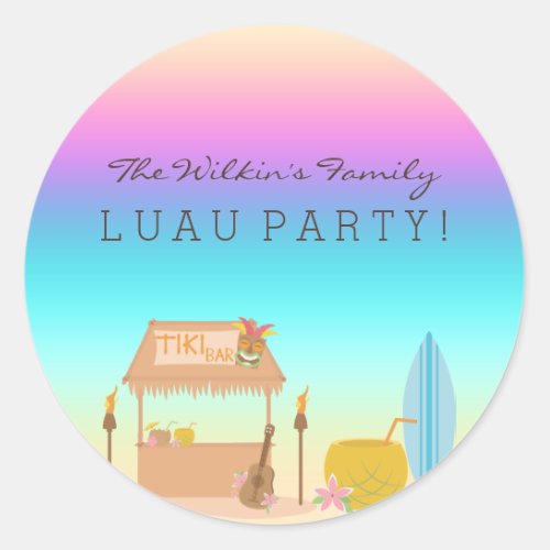 Tropical Hawaiian Luau Sticker