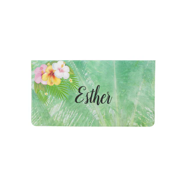 Tropical Hawaiian Personalized Checkbook Cover Zazzle
