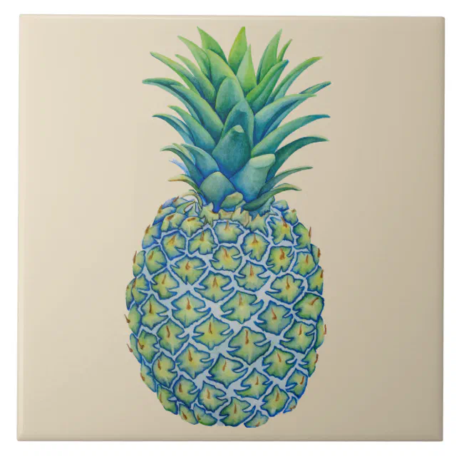 Tropical Hawaiian Pineapple Ceramic Tile Zazzle