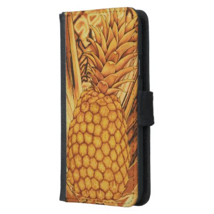 Tropical Hawaiian Pineapple Wallet Phone Case
