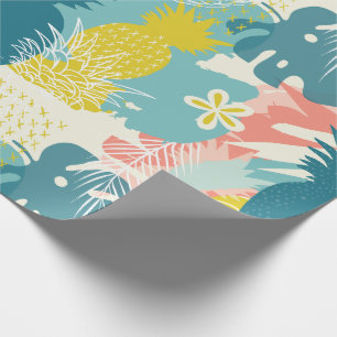 Tropical Hawaiian Pineapple Wrapping Paper