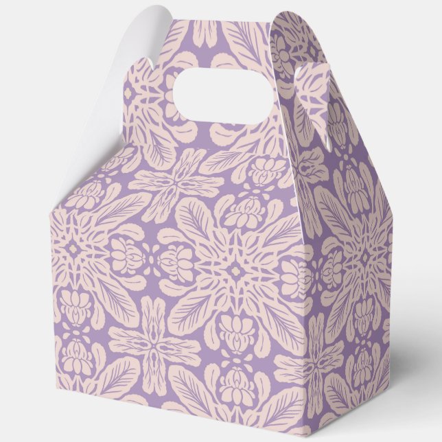 Tropical hawaiian print favor boxes (Front)