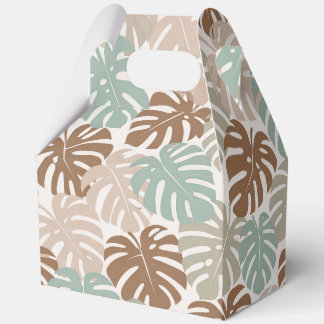 Tropical hawaiian print favor boxes