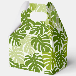 Tropical hawaiian print favor boxes