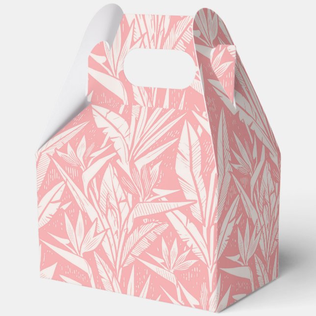 Tropical hawaiian print favor boxes (Front)