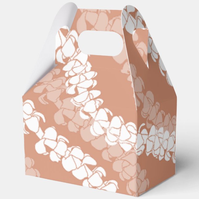 Tropical hawaiian print favor boxes (Back)