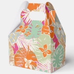 Tropical hawaiian print favor boxes