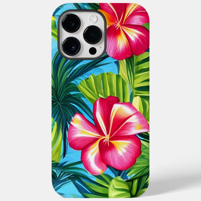 Tropical Hawaiian print iphone case  (Back)