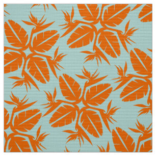 Tropical Hawaiian Quilt Pattern Bird of Paradise  Fabric