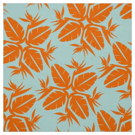 Tropical Hawaiian Quilt Pattern Bird of Paradise  Fabric