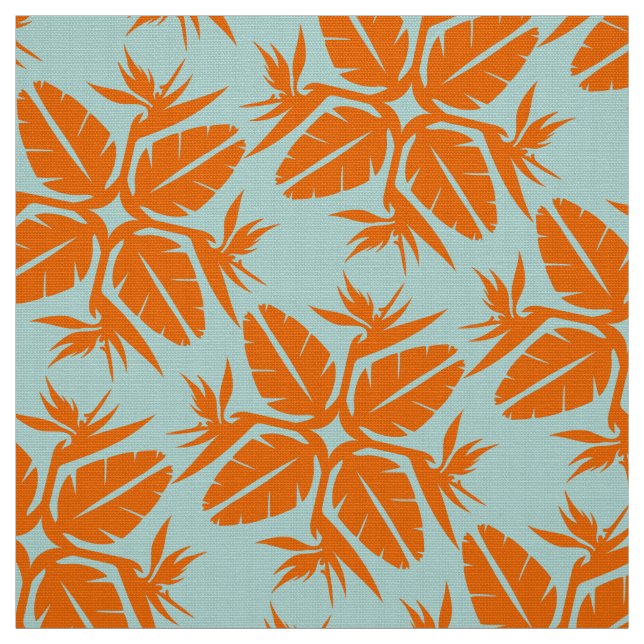Tropical Hawaiian Quilt Pattern Bird of Paradise  Fabric (Swatch)