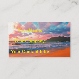 Tropical Hawaiian Sunset Business Card