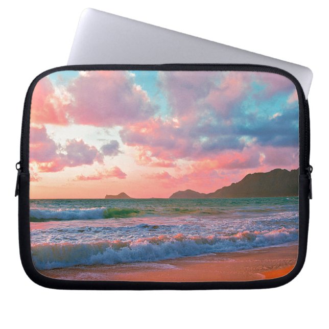 Tropical Hawaiian Sunset Laptop Sleeve (Front)