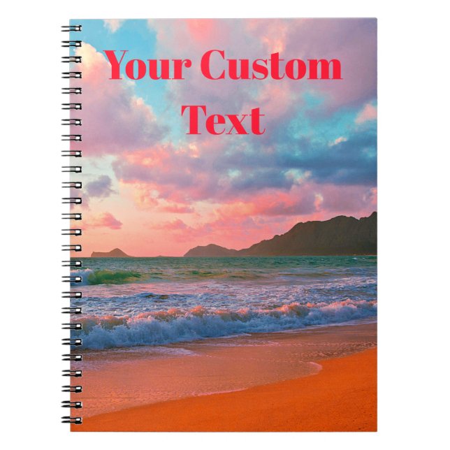 Tropical Hawaiian Sunset Notebook (Front)