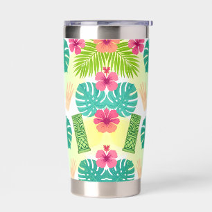 Tropical Hawaiian Tiki Pattern for Parties Wedding Insulated Tumbler