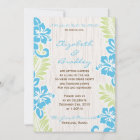Tropical Hawaiian Wedding Invitation Turquoise