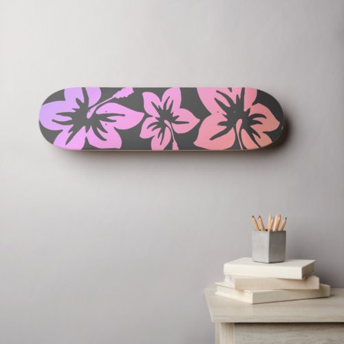 Tropical Hawiian Hibiscus Flowers Skateboard